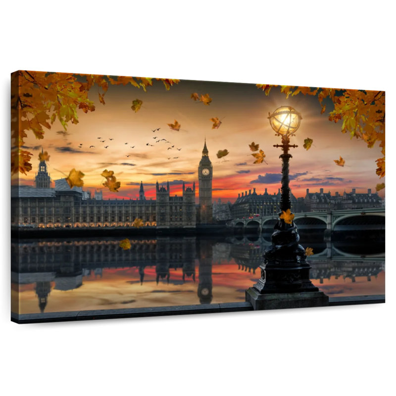 Sireci London Autumn Scenery, 32" H x 48" W