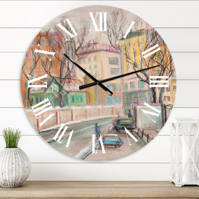 Lanes In Moscow City - Horloge murale traditionnelle