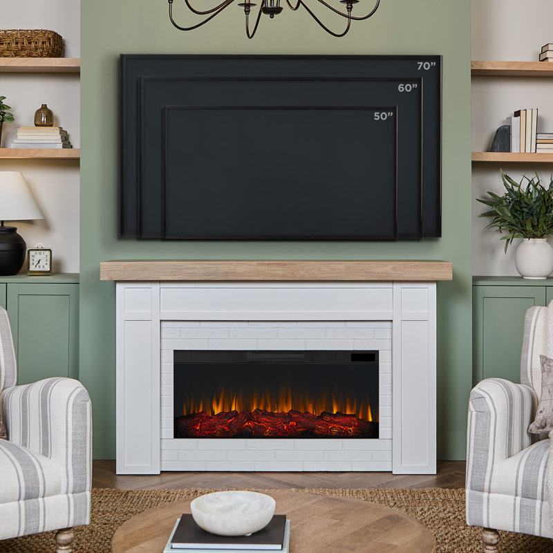 Cravenhall 64" Landscape Electric Fireplace by Real Flame, Standard