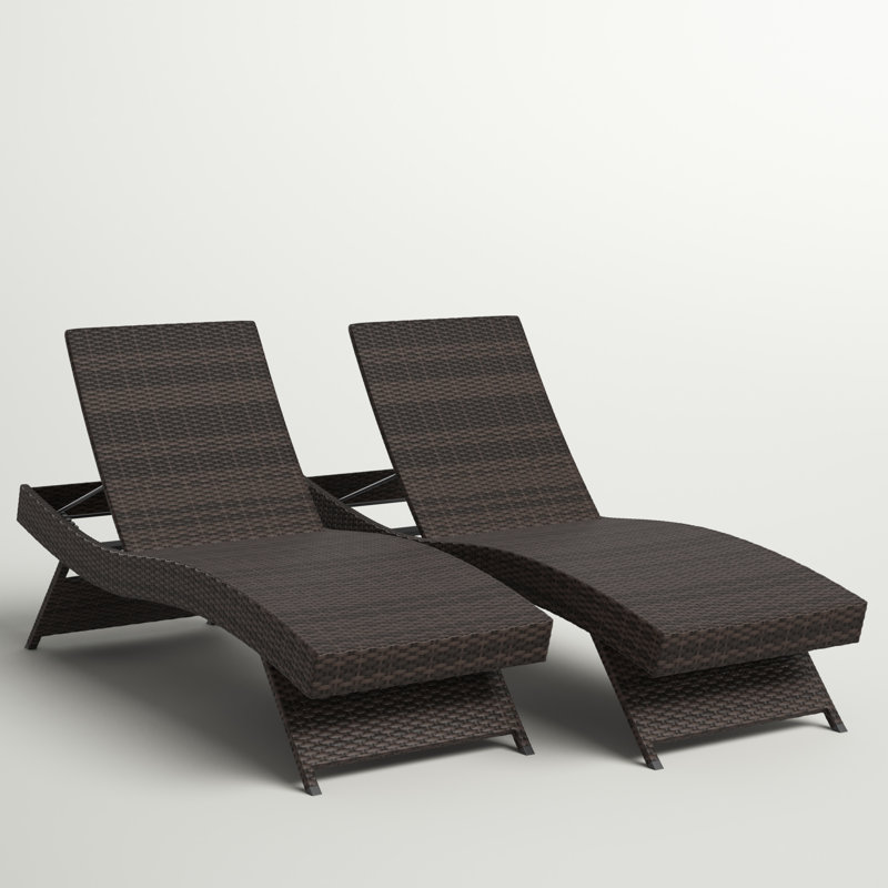 Everlee Outdoor Rust-Resistant Metal Chaise Lounge Set
