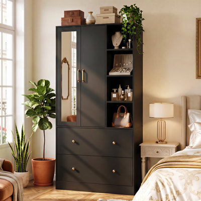 Elegant Wardrobe With Mirror Door