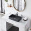 Lavabo vasque de salle de bain en quartz Modern Art - gris mat, 20,1 po x 14,4 po x 4,8 po, pierre minimaliste à la mode et fonctionnelle