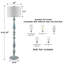 Lampe sur pied 61,25 po rustique bleu vieilli avec abat-jour tambour