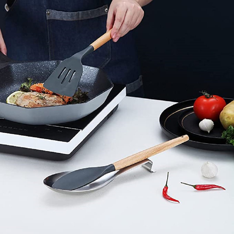 Stainless Steel Oval Spoon Rest