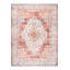 Tapis décoratif lavable à la machine à motif traditionnel orange-11218272