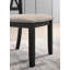 Ensemble de salle à manger 5 pièces avec table en pin rustique et chaises aspect lin-918898873