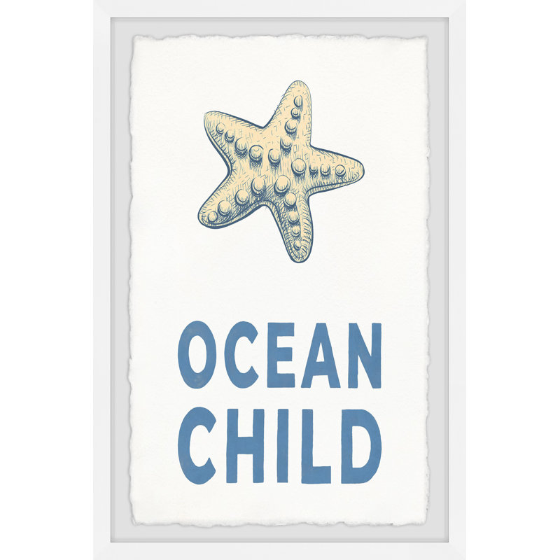 Ocean Child II - Single Picture Frame Painting, 45cm H x 38cm W x 3.81cm D