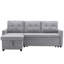 209Cm Linen Square Arms Sofa Bed-1370964164