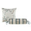 Ensemble de couvre-lit 5 pièces en jacquard avec coussins sarcelle