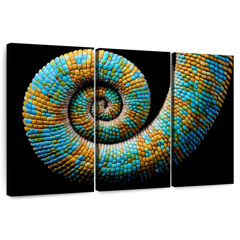 Brampt Curled Chameleon, 42" H x 65" W