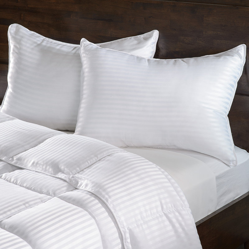 Akron Stripe Down Alternative Support Pillows, King