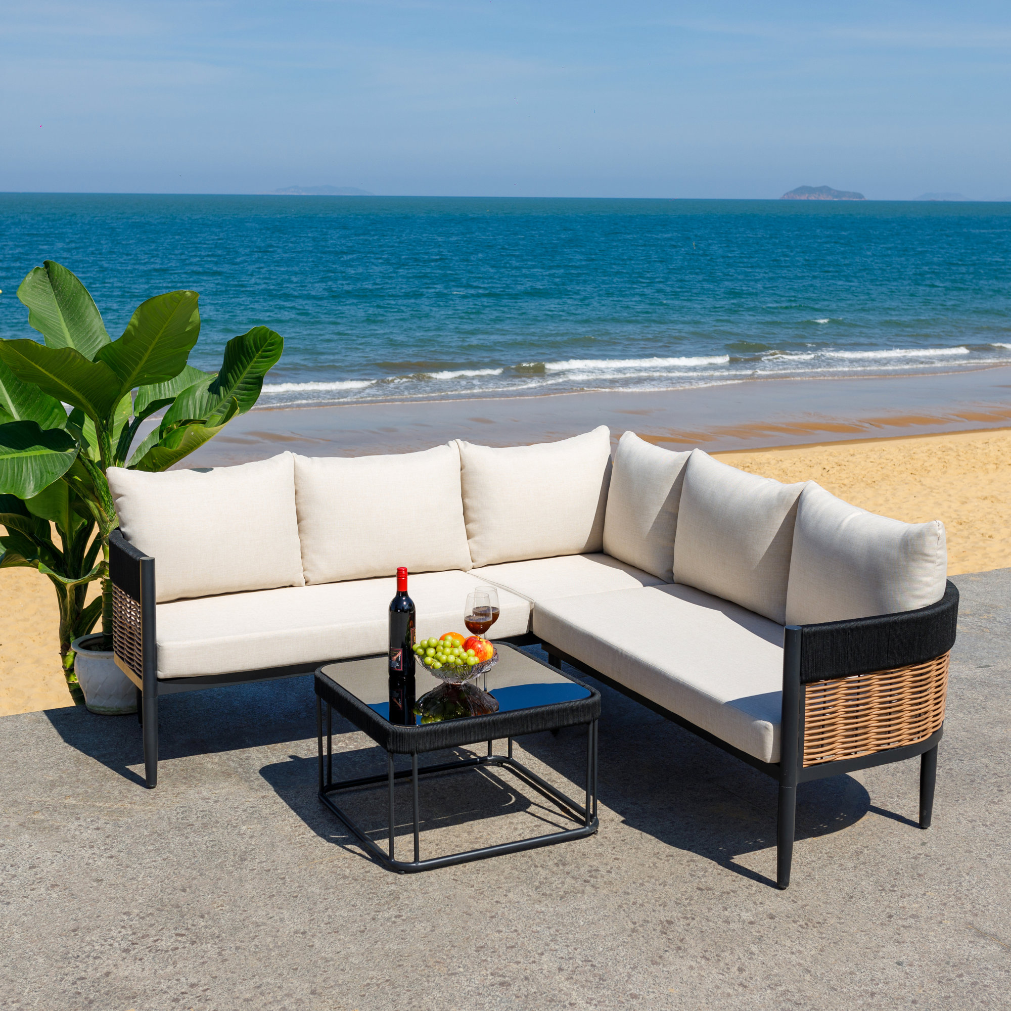 Corrente Corner Set, Taupe