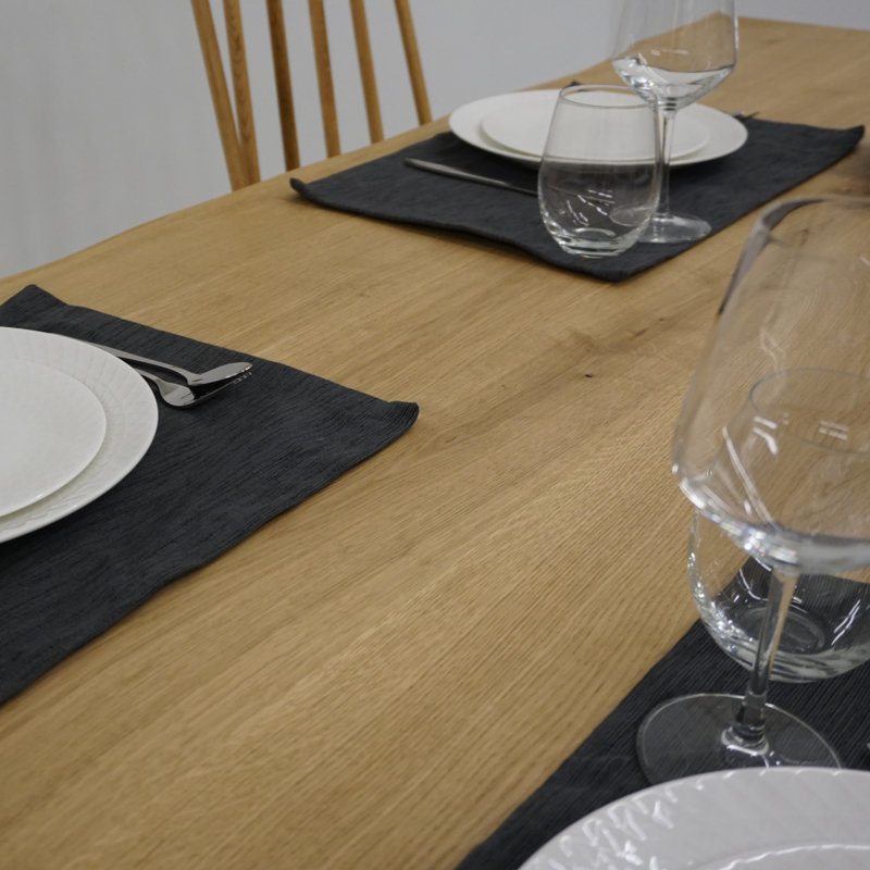 Oak Solid Wood Dining Table, Beige