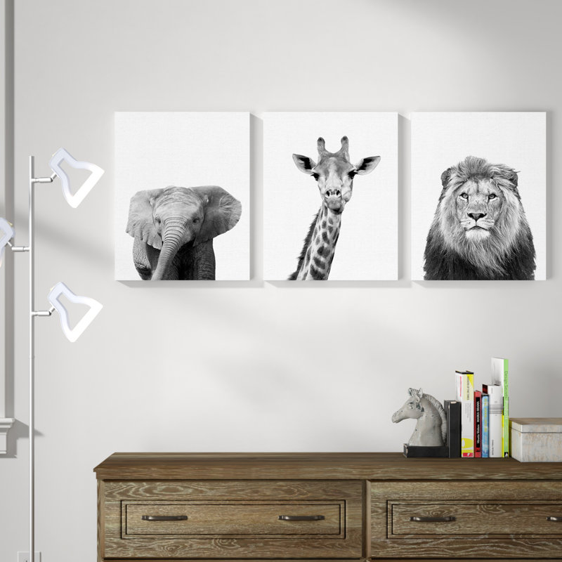 Strecker Nauda, art sur toile (ensemble de 3), H 11 po x l 14 po x P 1,5 po
