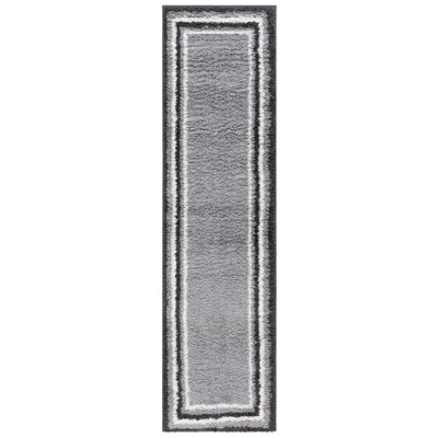 Maudeen Border & Stripe Shag 200 Performance Striped Rug