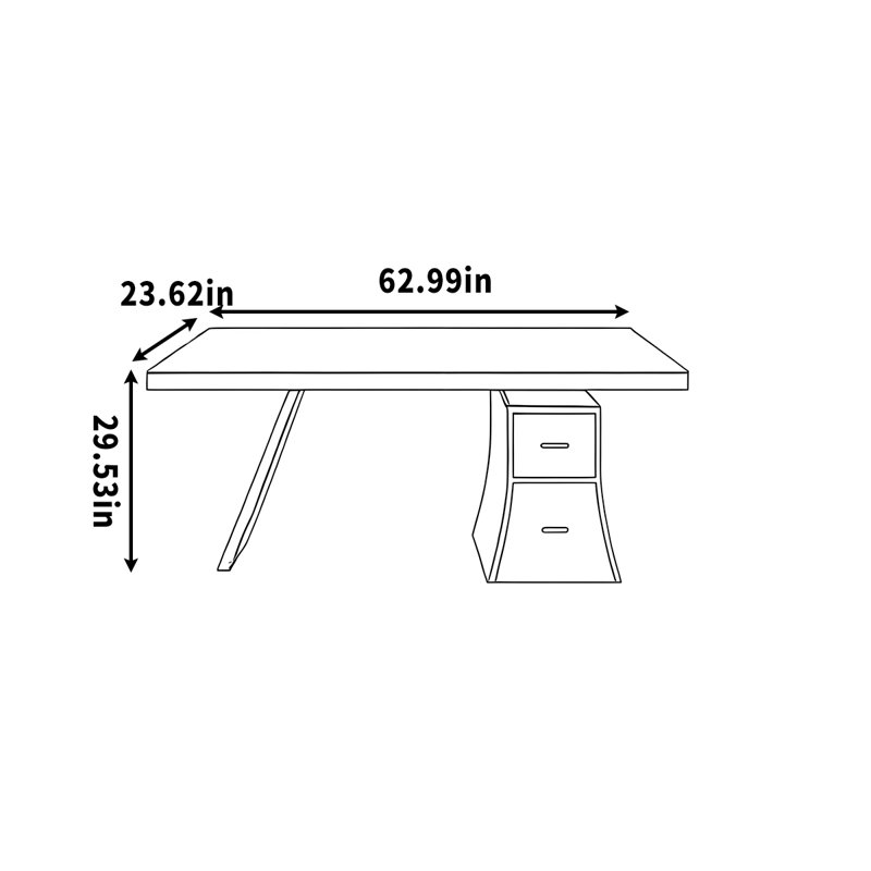 Ehrlich, H 29,53 po x l 62,99 po x P 23,62 po