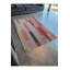 Tapis beige géométrique multicolore à rayures géométriques-1081195379