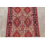 Tapis en coton beige/rouge 4 pi x 6 pi 9 po one-of-kind à la main noué la new Wales