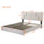 Grand lit plateforme tapissier avec système de rangement hydraulique, aucun sommier nécessaire-398569072