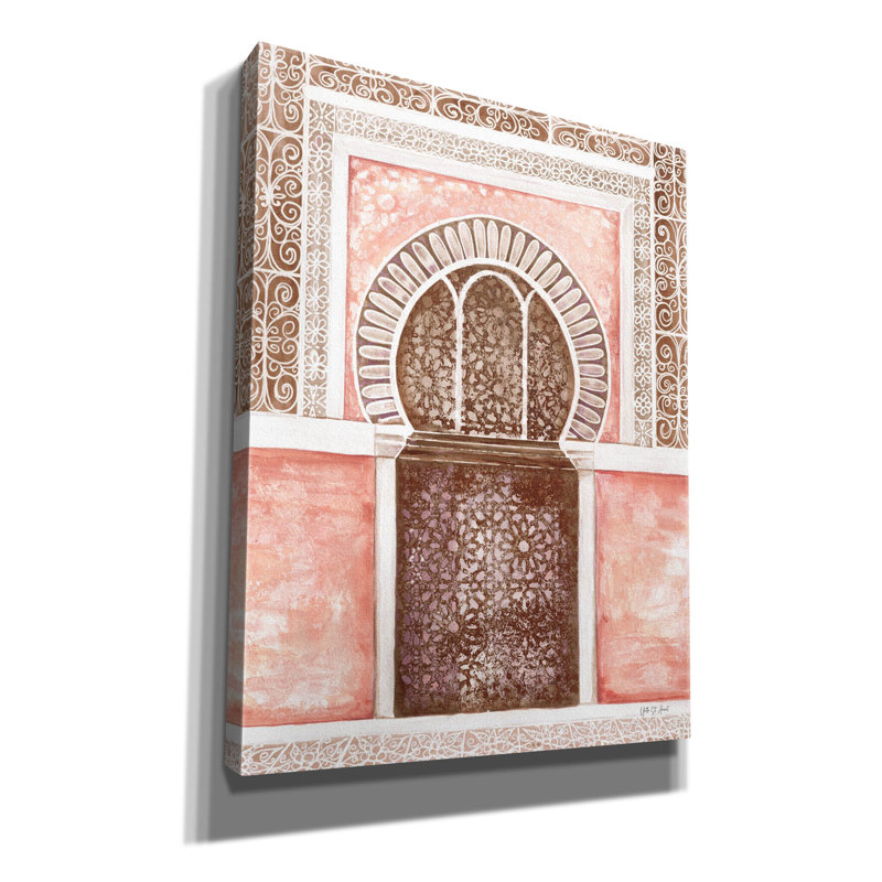«Moroccan Streets Tile Alcove» par Yvette St. Amant, art mural sur toile, H 34 po x l 26 po x P 1,5 po