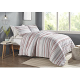 Diana Stripe Collection 100% Cotton Comforter Set , Machine Washable Comforter with Sham