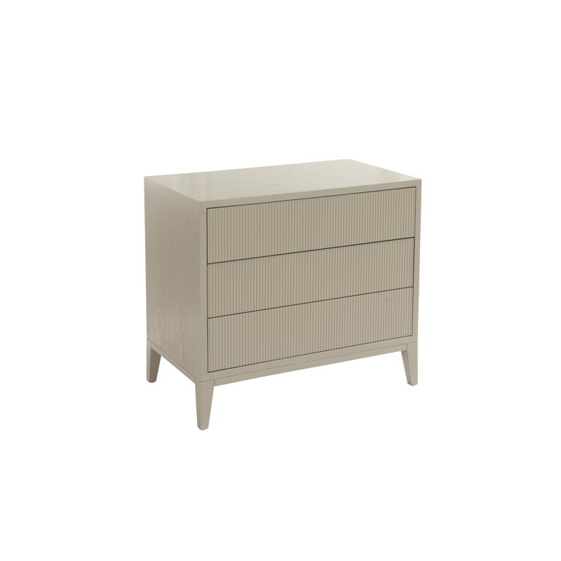 Eary 90cm W Manufactured Wood Bedside Table, Ceramic Grey
