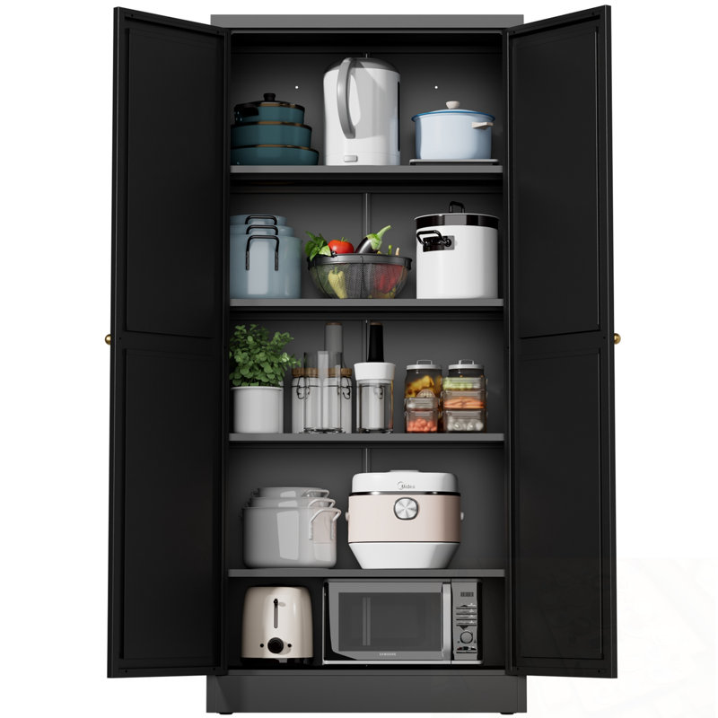 Armoire en métal avec 4 tablettes