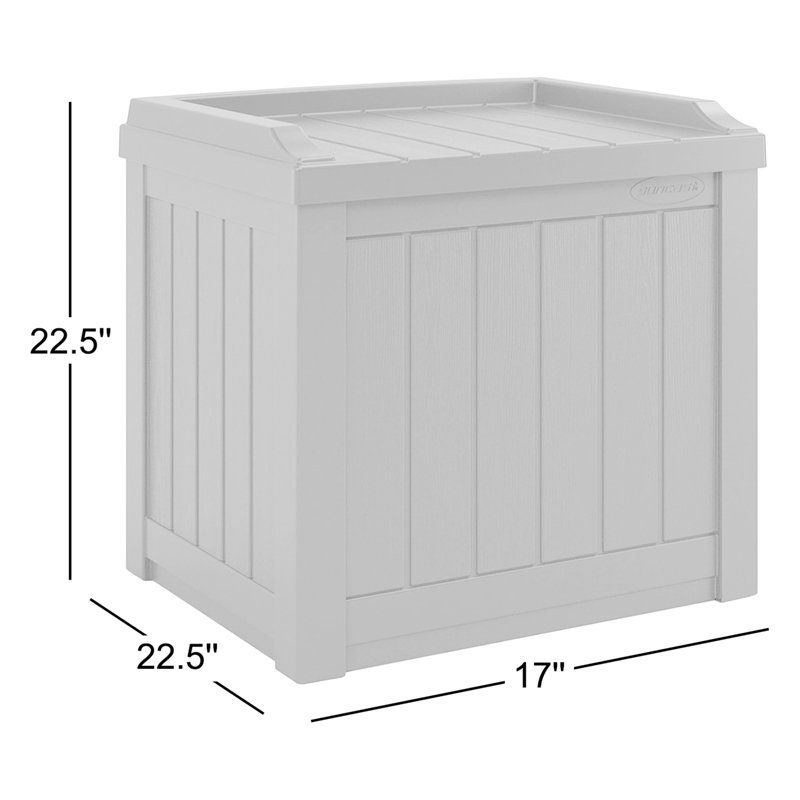 Suncast 17'' W 22 Gallons Water Resistant Plastic Deck Box, Black