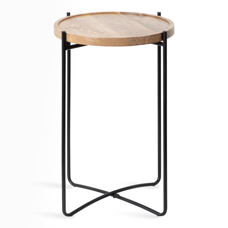 Table de bout Levesque, Noir, Naturel