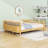 Wood Platform Bed with Safety Rails, Low Profile Design-954432313-954432316