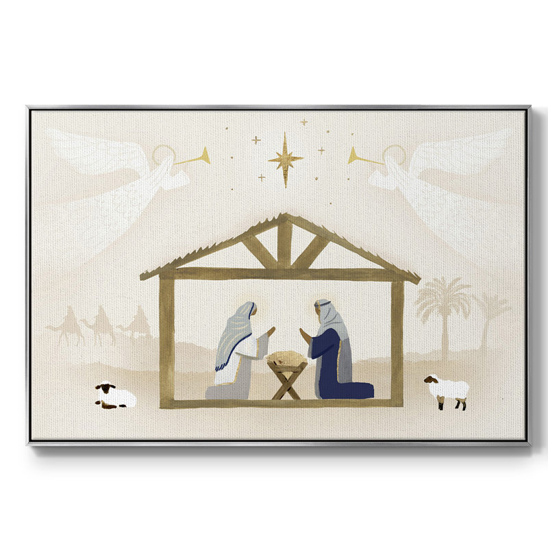 Away In A Manger Collection A, H 25 po x l 37 po x P 2 po, Argent