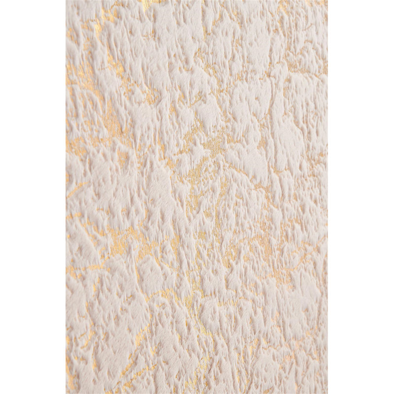 Tapis en fausse fourrure de luxe beige doré et doré, Rectangle 5' x 7'
