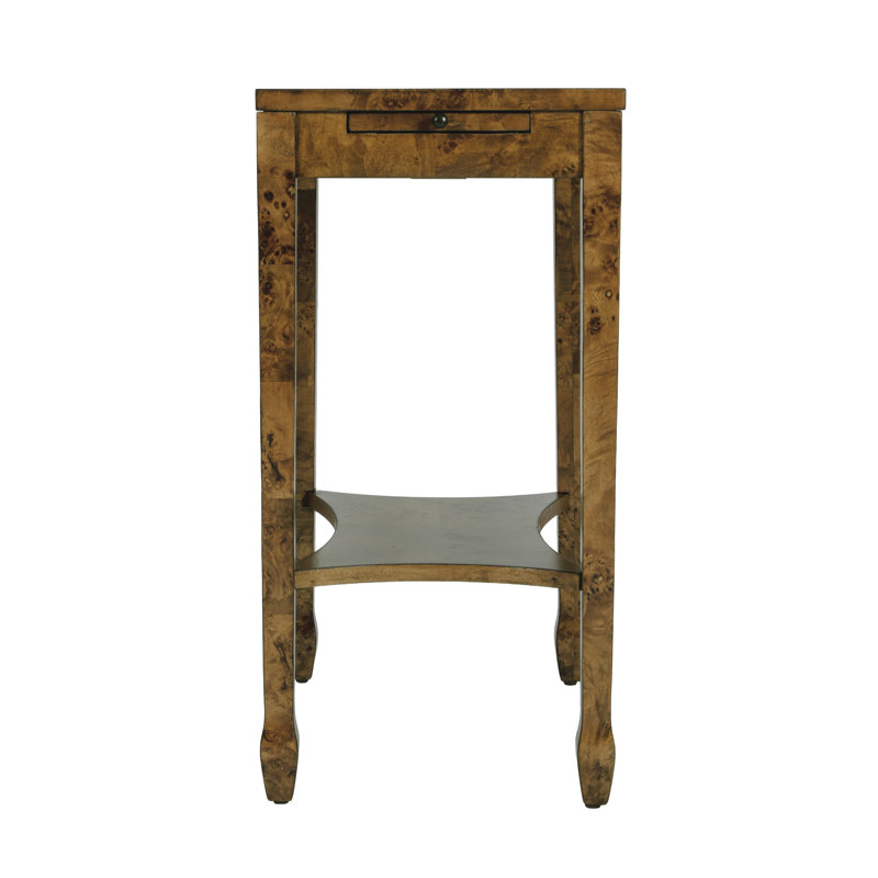 Gilbert End Table, Medium Brown Burl