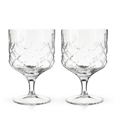 Viski Faceted Martini Glasses, Preium Crystaal Cocktail Coupe Glasses, Home  and Bar Drinkware, Stemmed Cocktail Glasses, Perfect Cocktail Glass Gift  Set of 2, 10oz