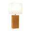 Lampe de table rectangulaire en cuir-610646419