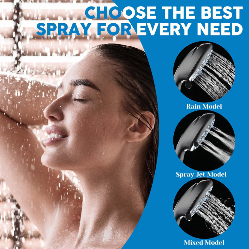 Luxurious Dual Shower Head Combination, Matte Black