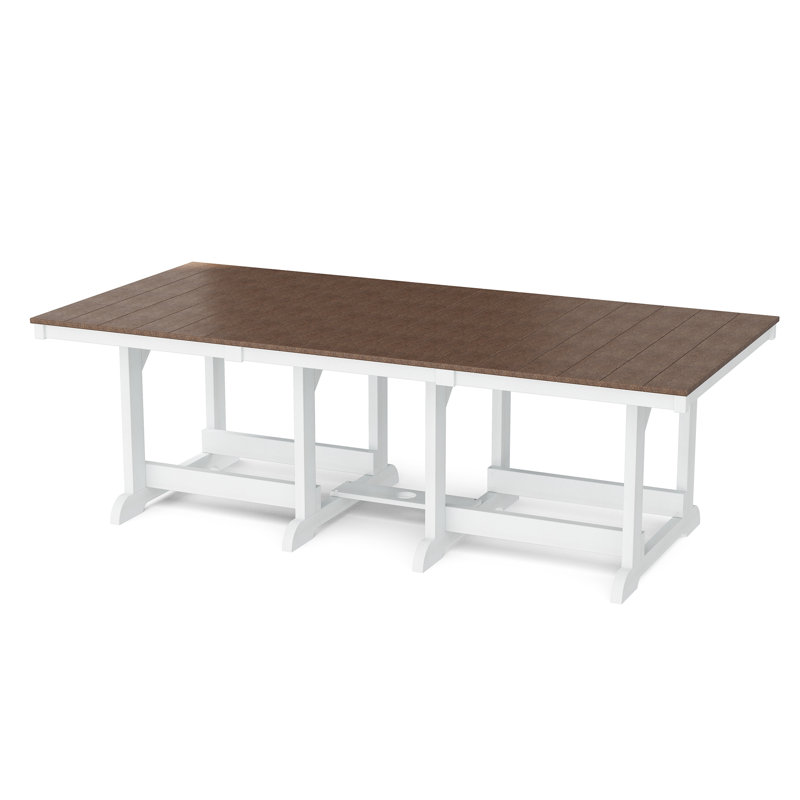 Heritage 44” x 94” Dining Table, Tudor Brown/White