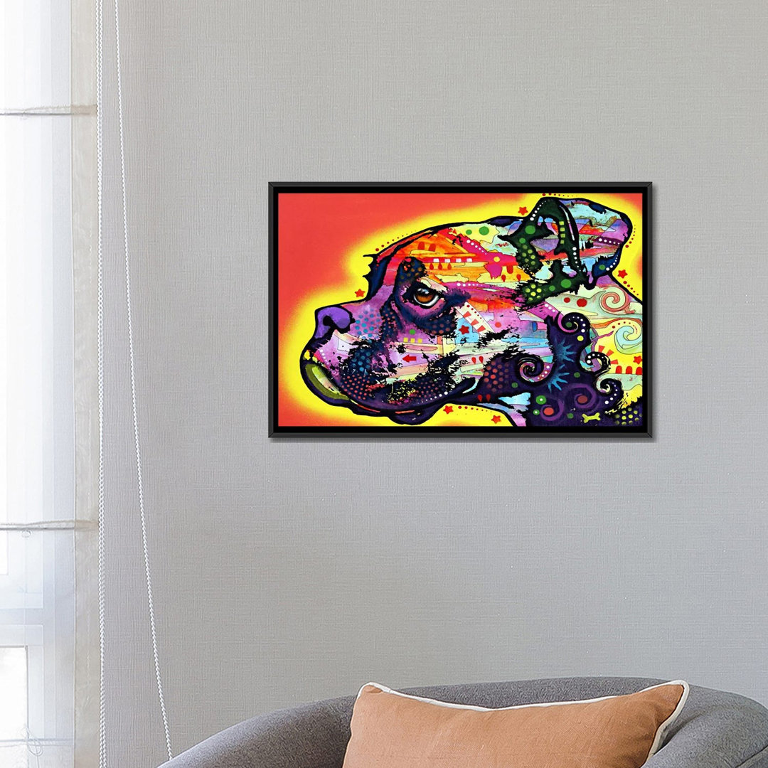 Profile BoxerGraphic Art on Canvas East Urban Home 