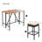 10-Piece Outdoor Bar Height Table And Eight Stools With Cushions, High-Dining Bistro Set