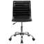 Low Back Designer Armless Ribbed Swivel Task Office Chair