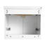 Meuble-lavabo mural 60 po. Couleur blanc brillant. Lavabo et petit rangement inclus. Bassin en céramique, fabrication en contreplaqué. 2 armoires et lavabos. Assemblage requis, montage moderne, blanc. Tablettes.-543456840