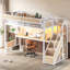 Lit mezzanine en métal avec bureau intégré ApexLoft-133602322-133602323