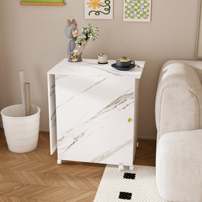 4-In-1 Folding Sewing Table With Lockable Wheels – Multi-Functional Craft Station, End Table, Computer Desk & Kitchen Storage With Shelves, White Rolling Sewing Machine Table