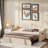Upholstered Daybed With Pop Up Trundle, Charging Ports, 2 Side Pockets And Curved Backrest Design-870394755