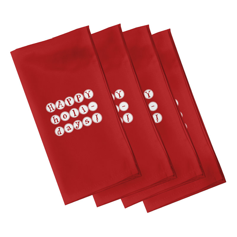 Mitre Polyester Casual Napkins, Red