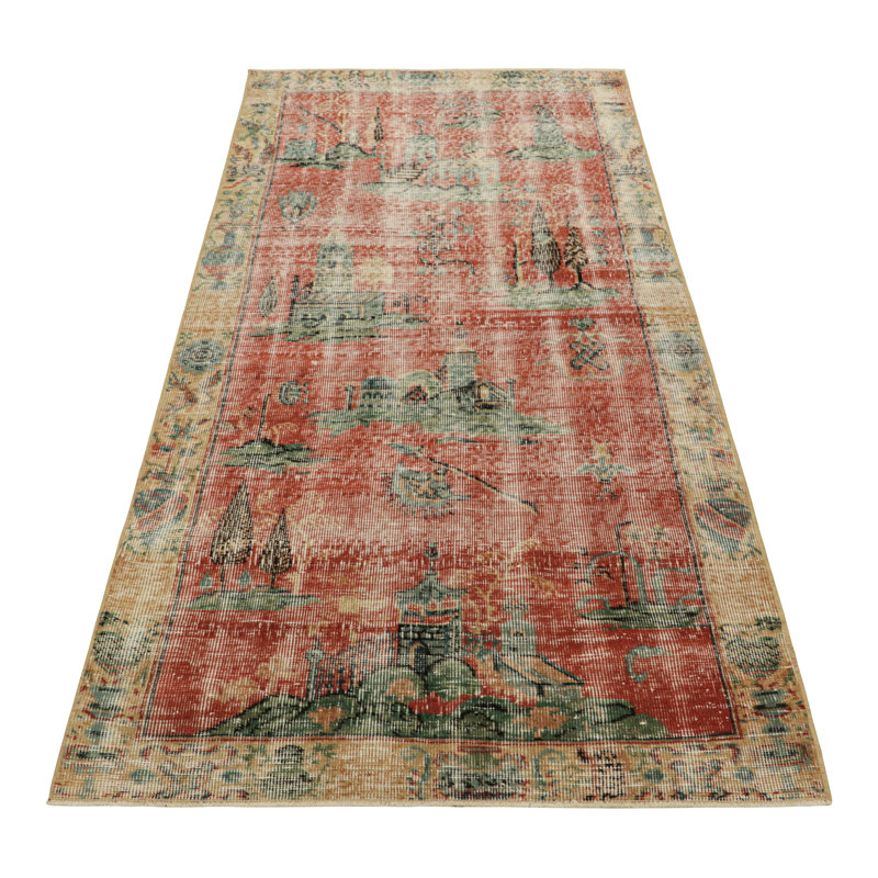One-of-a-Kind 3’x6’1” Hand Knotted Area Rug