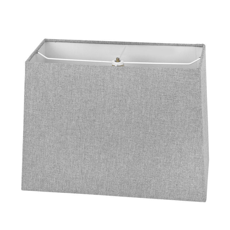 Oatmeal Rectangle Lampshade, Gray, 10" H x 14" W x 7" D