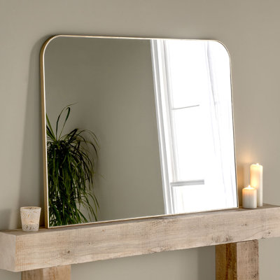 Aahyan Wood Flat Wall Mirror