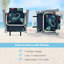 Ensemble de 2 chaises de plage pliantes à dossier repliable pour 5 personnes