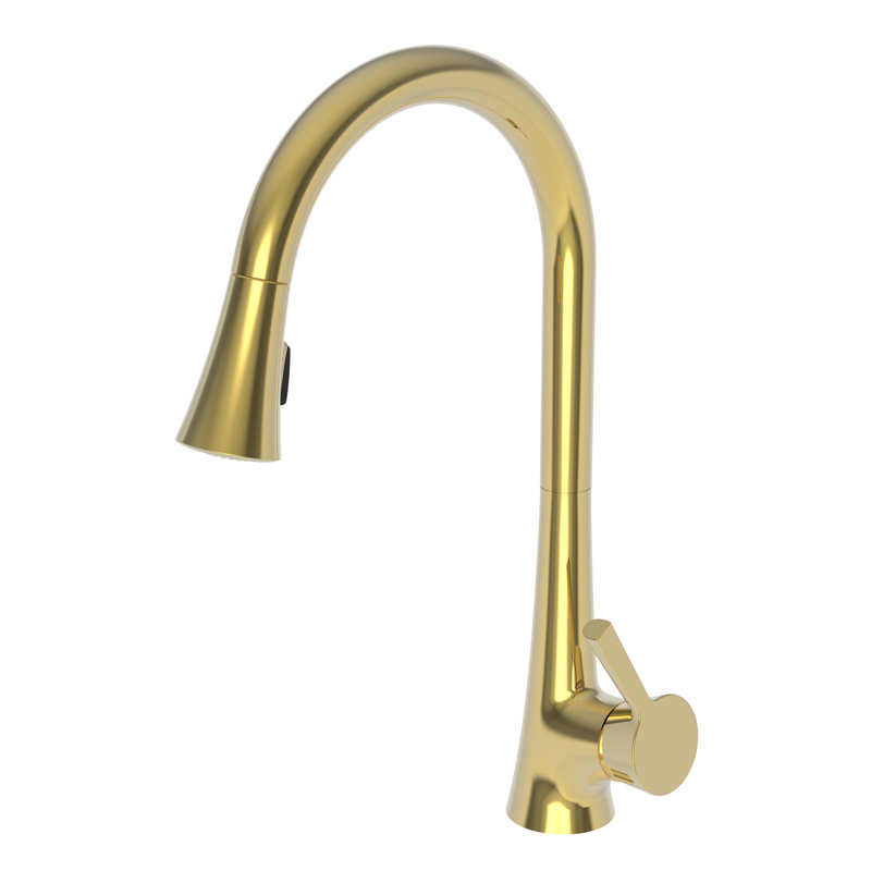 Vespera Single Handle Pull Down Kitchen Faucet, Polished Gold (PVD)